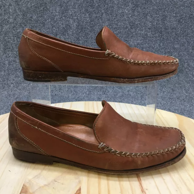COLE HAAN SHOES Mens 9.5 M Casual Loafers Driving Strap Brown Leather ...