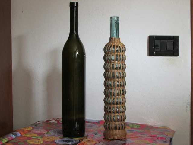 Set 3 Bottiglie Vetro Vintage Da 1 Litro Con Tappo A Leva - Per Olio, Vino, Acqua - Foto 9