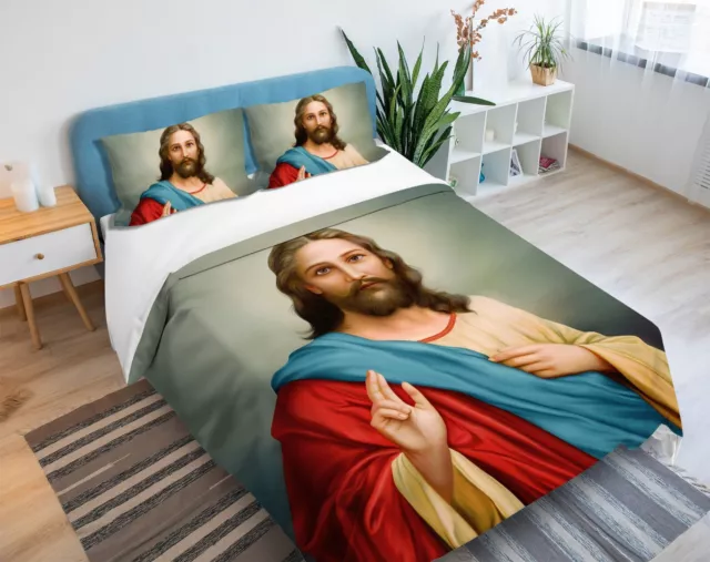 3D Religion Jesus C7271 Cama Cojín Manta Edredón Cubierta Set Amy