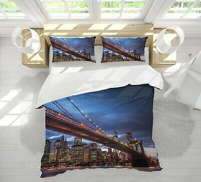 3D Building Bridge A172 Bed Pillowcases Quilt Duvet Cover Assaf Frank Zoe 
