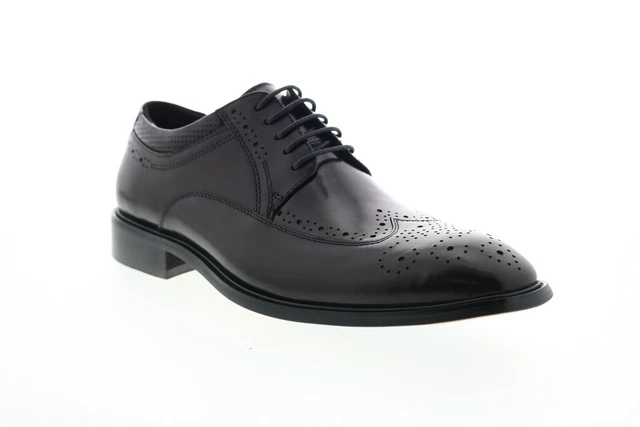 Zanzara Cesar chaussures habillées pour hommes en cuir noir 43.5