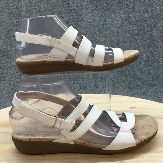 BareTraps Sandals Womens 9 M Jerie Strappy White Faux Leather Casual Open Toe