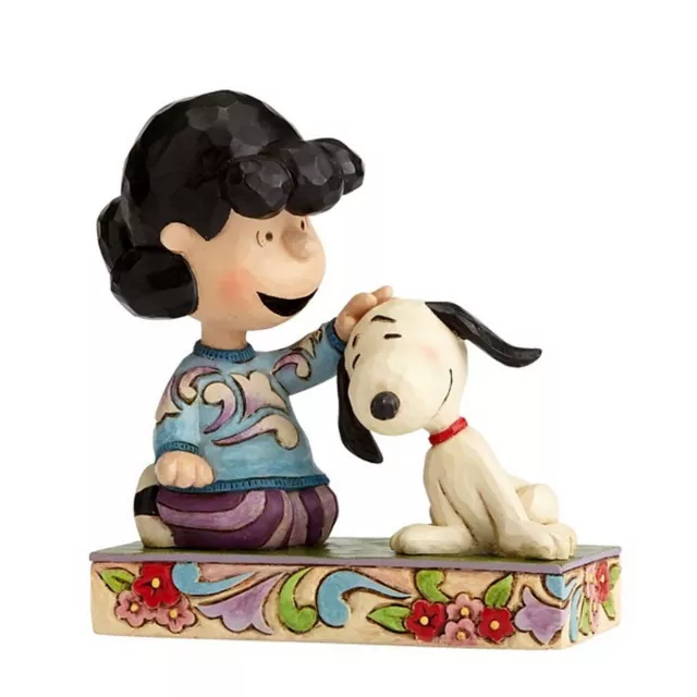 ENESCO JIM SHORE Figur 4055660 - Lucy Petting Snoopy - The Peanuts Skulptur  £77.20 - PicClick UK