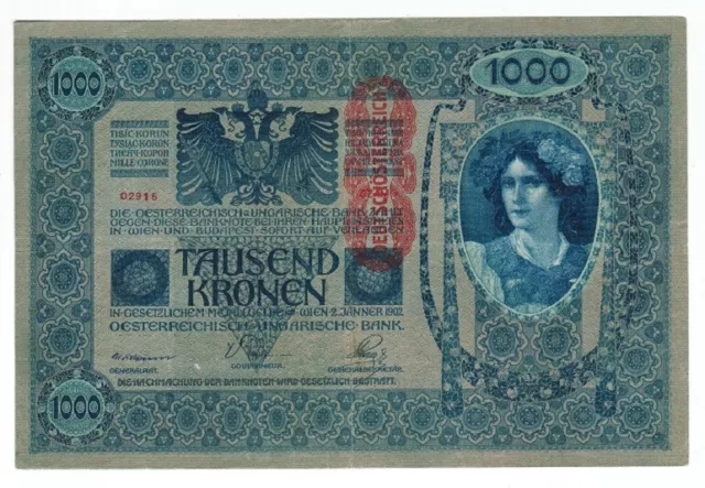 Austria-Hungary Banknote 1000 Kronen 1902