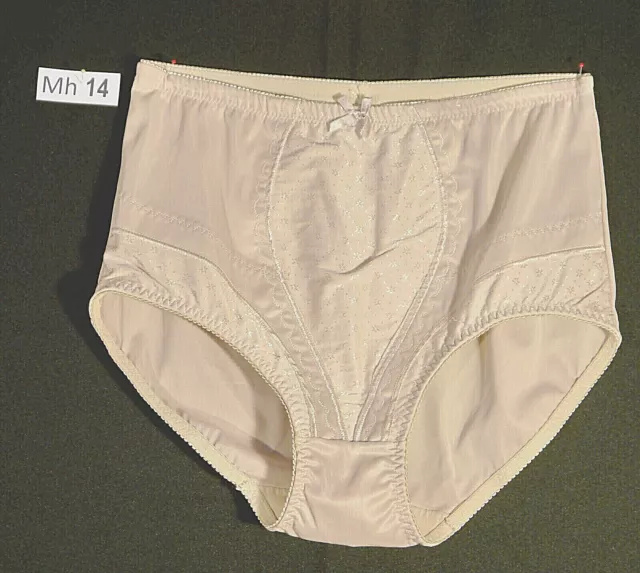 Pantaloni corpetto MH14 slip con ricamo e asterisco lucido taglia 48/50 colore beige