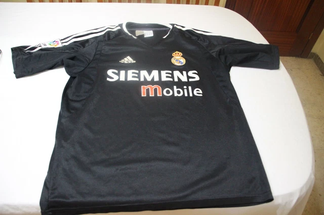 CAMISETA FUTBOL OFICIAL REAL MADRID 3ª Equipación negra 2004-05 ADIDAS