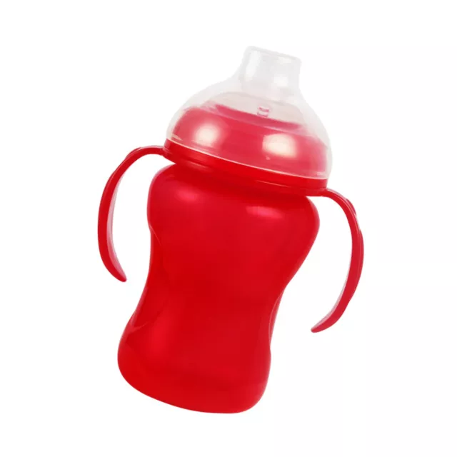300ml Drink Cup Double Handles Leak-proof Kids Drinking Sippy Bottle Creative