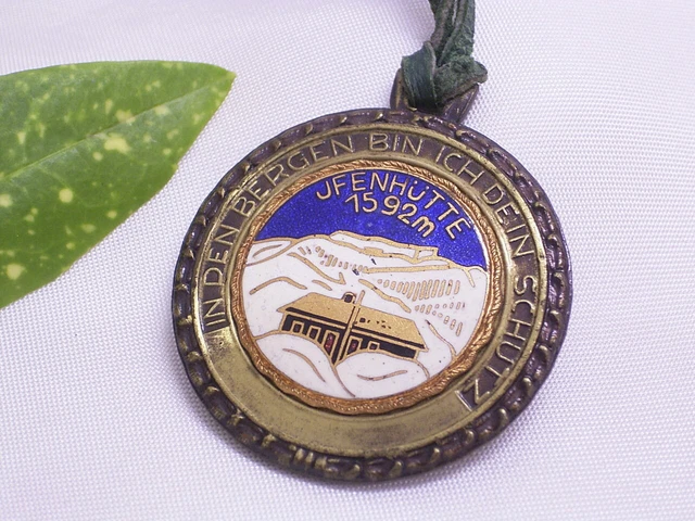 Insigne Médaille ULLR Tyrol Ski Montagne – « In Bergen Bin Ich Dein Schutz », Allemagne 1920