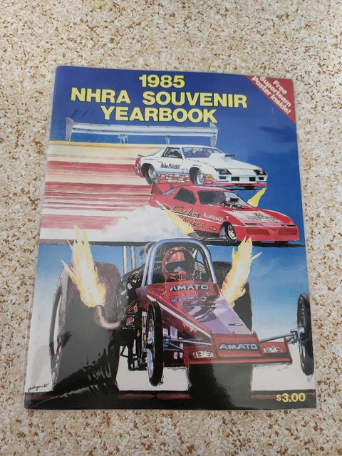 1985 Nhra 85 Drag Racing Souvenir Yearbook Poster Top Fuel Funny Car Pro Stock