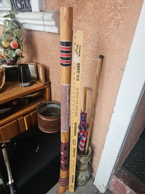 Auténtico Digeridoo Aborigen Australiano, 50"" X 4"" Madera de Eucalipto, Pintado