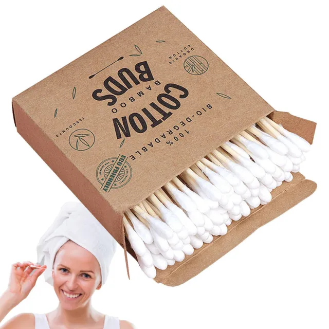 200pcs Extra Long Wooden Cotton Swabs Wood Handle Clean