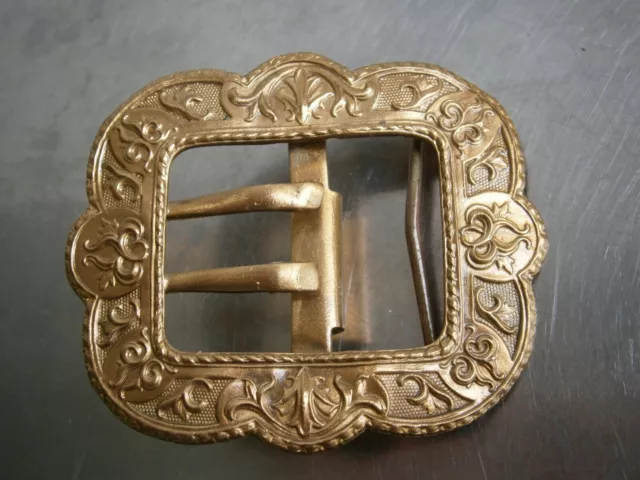 Fibbia Cintura Antico Metallo Dorata Deco Moda Donna 1900 Accessori Vintage