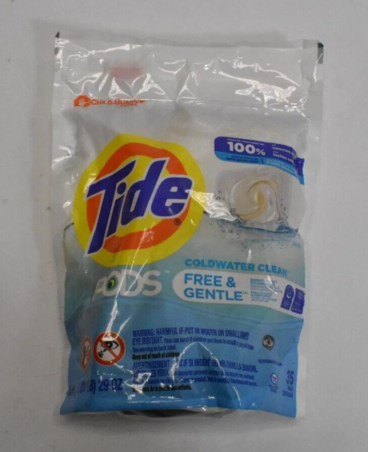 Tide Pods Free & Gentle Liquid Laundry Detergent Sensitive Skin 35 Count