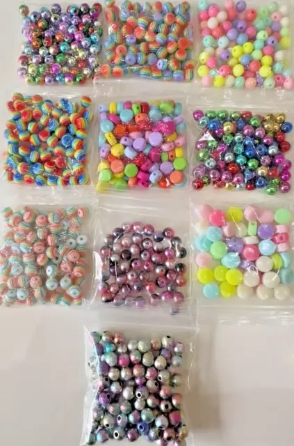 JOB LOT 900 BEAUTIFUL HIGH QUALITY  MIXED BEADS 6mm FREE P&P