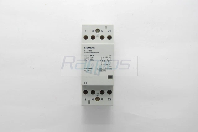 5TT3 802 Lot 2 Pieces SIEMENS Contactor Type N 230vac 4KW Stock IN Italy