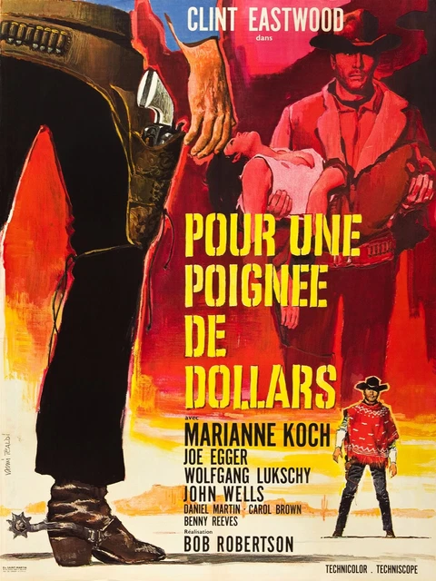Pour Une Poignée De Dollars, Repro Affiche Cinema Vintage (40X60), Hq