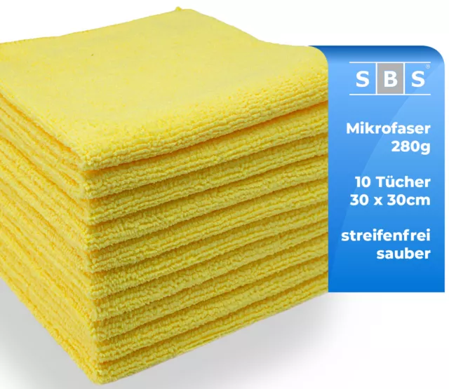 SBS Paño Microfibra 30 x 30cm Amarillo 10 Unidad Paño de Microfibra Limpieza