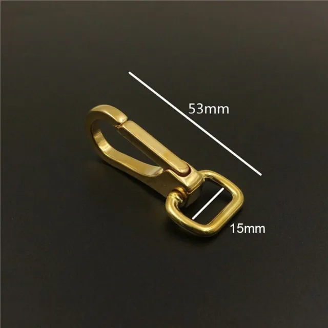 1pc Solid Brass Snap Hooks Swivel Eye Trigger Clasps Leather Craft Webbing Acces