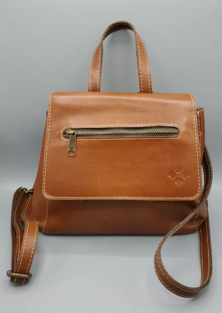 Patricia Nash MOLINA Convertible Backpack Crossbody shoulder bag Brown Leather