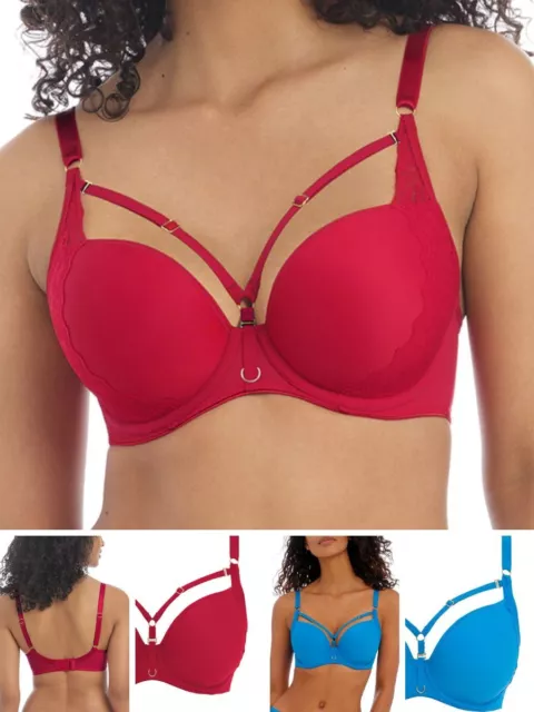 FREYA TEMPTRESS DECO Bra T-Shirt Moulded Plunge Underwired Sexy Bras  Lingerie £35.10 - PicClick UK