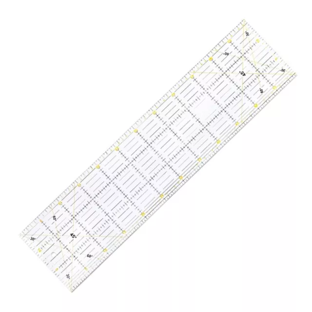 Tailor Quilting Tool Acrylic 60x15Cm Patchwork Measuring Seam Sewing Scale Ruler