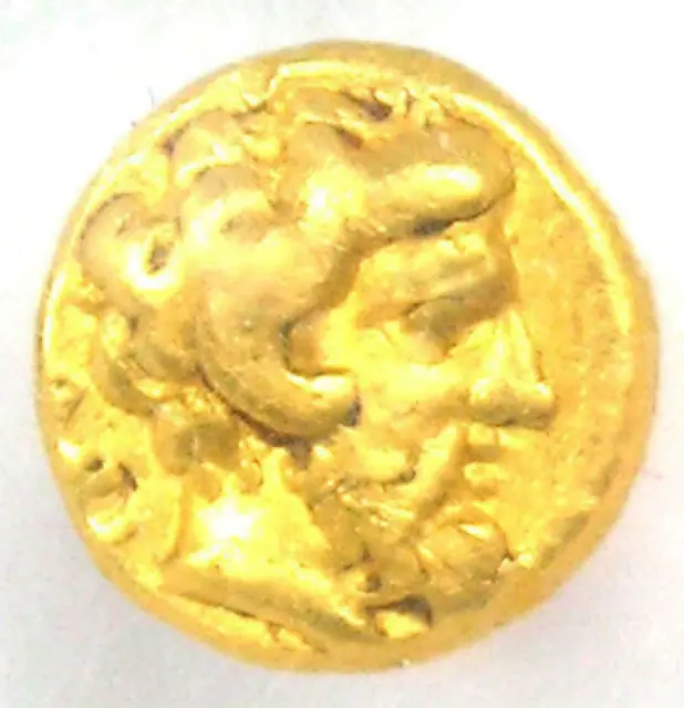 Unique 331 - 313 BC CYRENAICA Cyrene AV 1/10 Stater ancient Greek gold NGC Ch VF