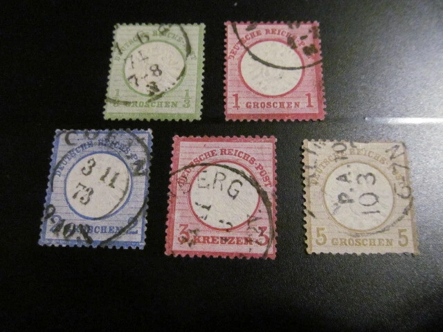 E7577) Empire Allemand O Lot Taille Brustschilde Timbrés, Mi 100