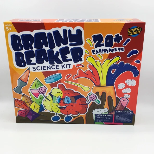 20+SCIENCE EXPERIMENTS FOR Kids Brainy Beaker Science Kit Gift Set