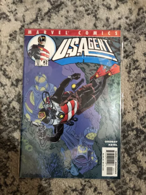 US Agent Comic 2 Cover A First Print 2001 Karl Kesel Jerry Ordway Workman Marvel