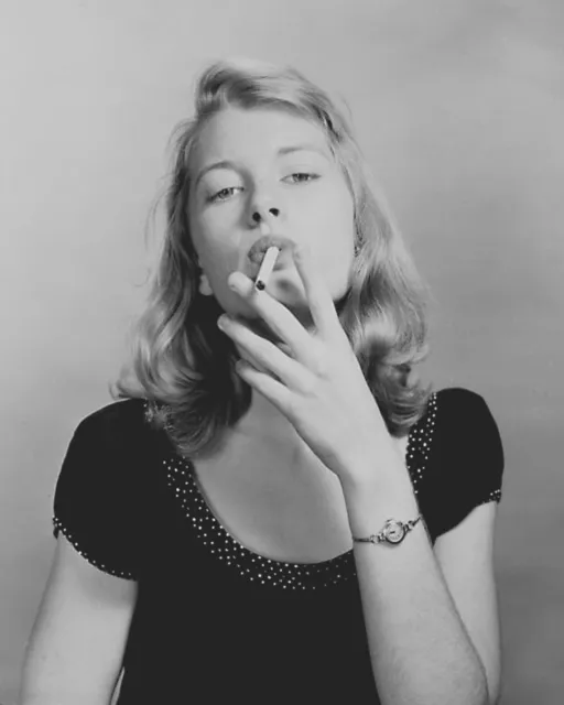 Odd ... Woman Smoking Cigarette ... Vintage Photo Print 8x10