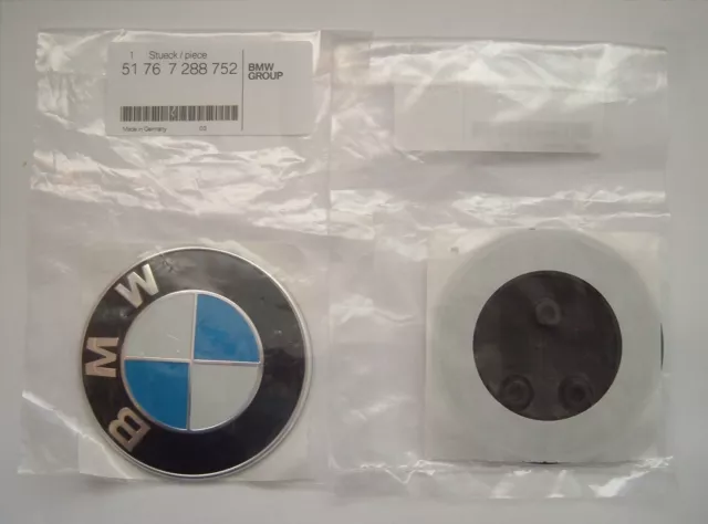 ORIGINAL BMW EMBLEM Plakette Heckklappe 82mm 51767288752 NEU EUR