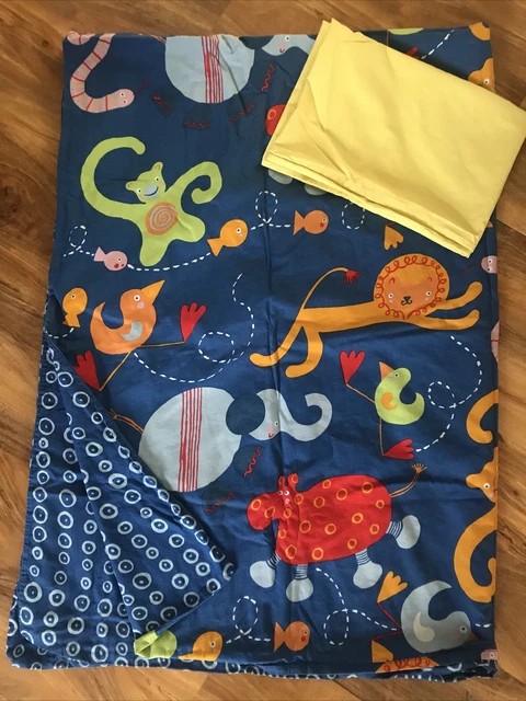 IKEA Unisex Kids Single Reversible Zoo Animals Bedding Duvet/ Pillow Cover Set