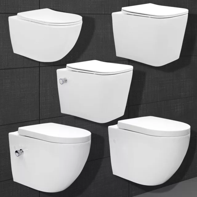 Sanitari sospesi coprivaso softclose vaso wc bidet sedile toilette bagno sospeso