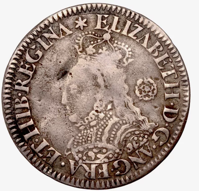 1562 Elizabeth I Sixpence Milled Issue, mm Star, S-2596