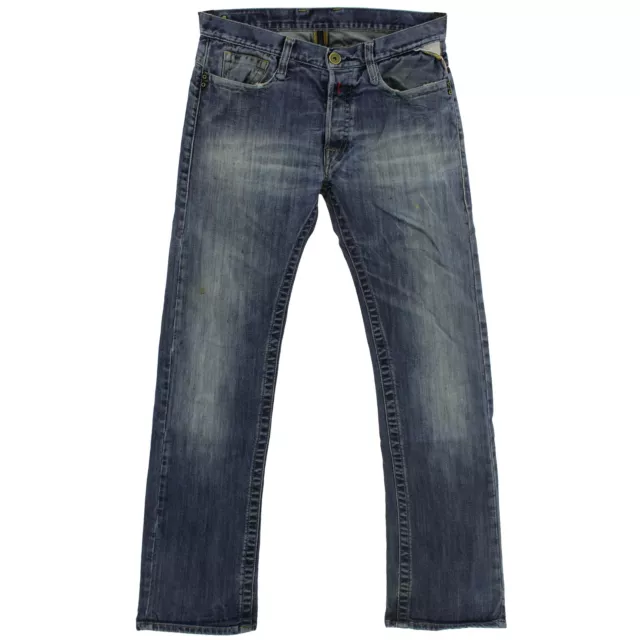 #7611 REPLAY Herren Jeans Hose 950A Bootcut ohne Stretch blue blau 30/32