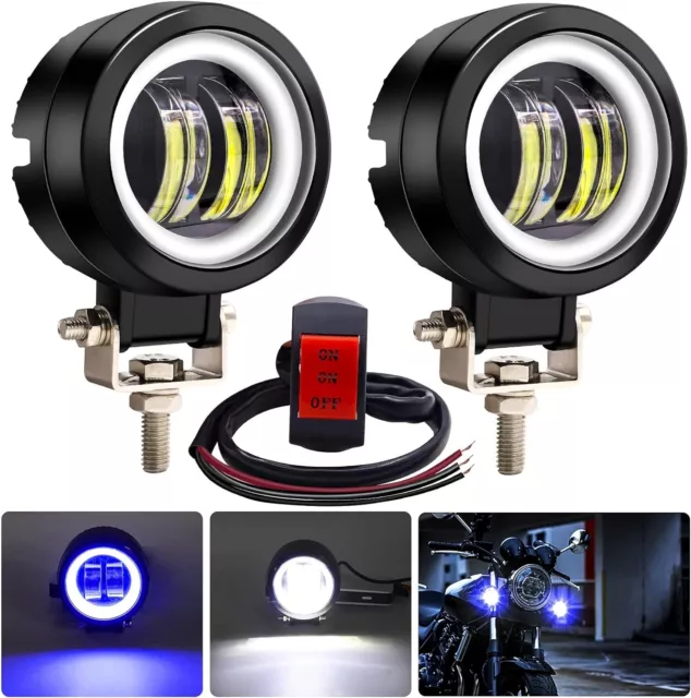 NWPangu Motorcycle LED Driving Fog Lights, 3Inch 20W Round Motorcycle Spotlights