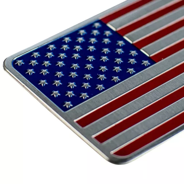 3D USA Drapeau Autocollant Car Auto Metal Badge Decal 3