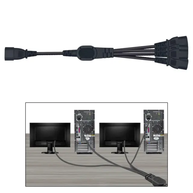 250V C14 à 4   Extension de cordon de câble d'adaptateur d'alimentation