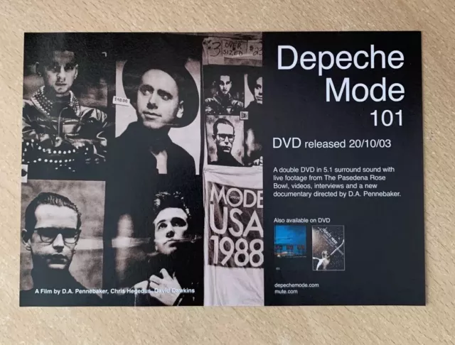 Original Depeche Mode 101 Dvd Half  Page Magazine Promo Advert 2003
