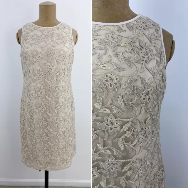 Ralph Lauren LRL Cream Ivory Lace Sleeveless Sheath Dress Petite Size 6 NEW NWT