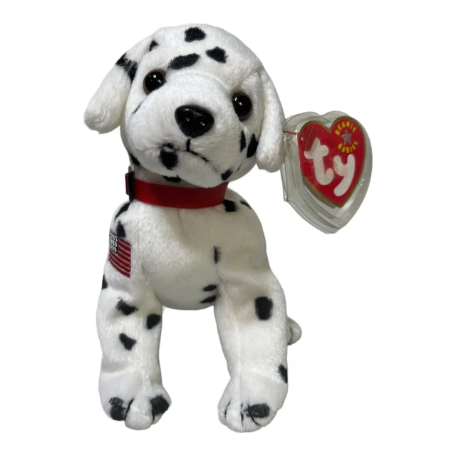 Rescue The Dalmation Ty Beanie Baby 2001 Retired Tag With Protector