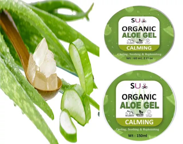 Aloe Vera Gel 99.9% Pure Natural Organic Multipurpose Soothing Hair & Skin Care
