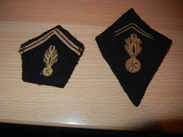 GENDARMERIE       2 PATTES de COL       ANCIENNES   AVANT  1940       ORIGINALES