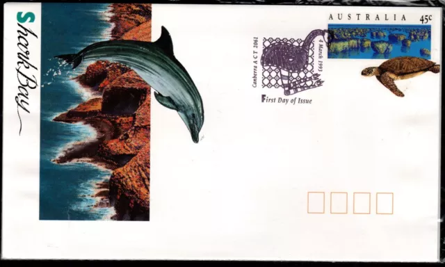 1993 4x45c 'World Heritage Sites' FDC - PMK Canberra ACT 2061 in Sealed Pack