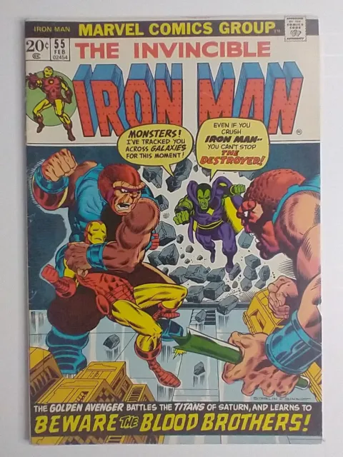 Marvel Comics Iron Man #55 1st Appearances Thanos, Drax, Eros, Kronos, Mentor