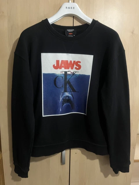 CALVIN KLEIN 205W39NYC Raf Simons Jaws Graphic Black Hoodie Size XS Oversized 114.99 PicClick UK