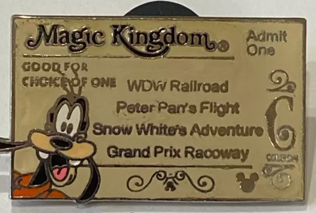 Goofy C Ticket Disney WDW Cast Lanyard HM pin A8