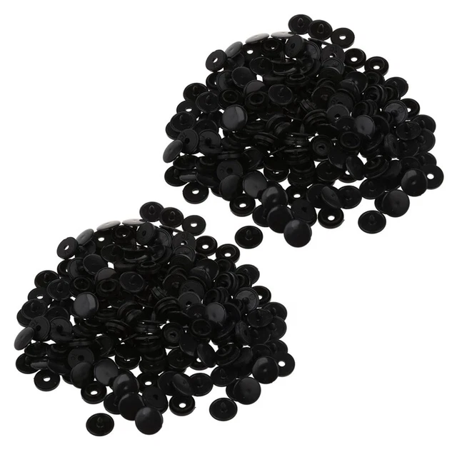 15 Stück Metall Druckknöpfe Set 16mm Farbe Schwarz