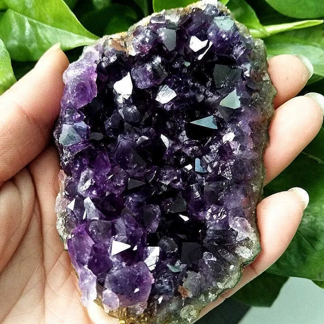 Groß Natürliche Amethyst Cluster Druzy Geode Quarz Bergkristall Stein Heilung~