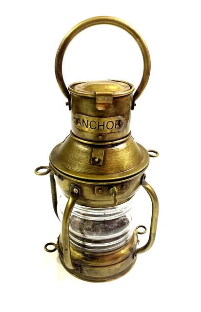 Anker-Öllampe, Antik-Finish, nautisch, maritim, Boot, Schiff, Laterne,...